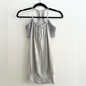 Lululemon Light Gray Racerback Tank/Sports Bra